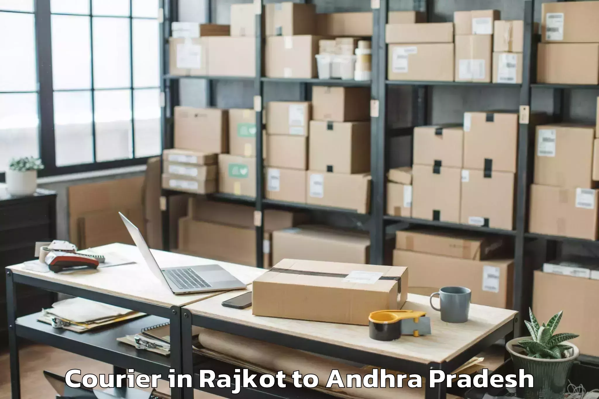 Easy Rajkot to Challapalli Courier Booking